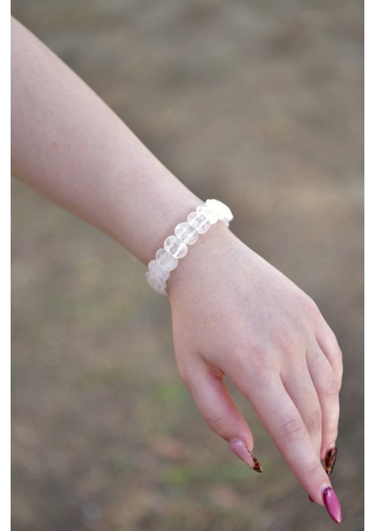 Kristal Quartz Özel Kesim Doğal Taş Unisex Bileklik fırsatları