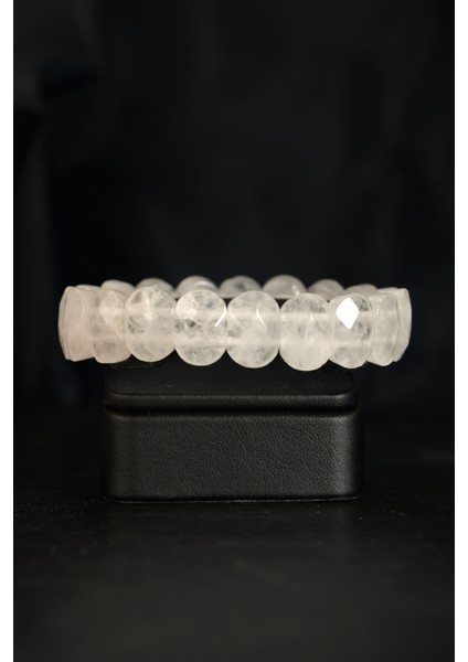 Kristal Quartz Özel Kesim Doğal Taş Unisex Bileklik indirimleri