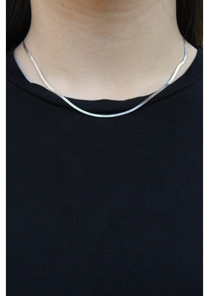 Italyan Ezme Unisex Model Çelik Zincir Kolye 2 mm modelleri