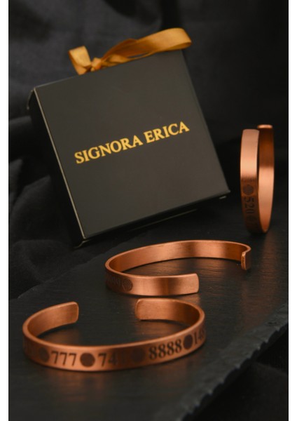 Sayı Sekanslı,melek Sayılar,aşk,para,sağlık,mutluluk Bakır Bileklik