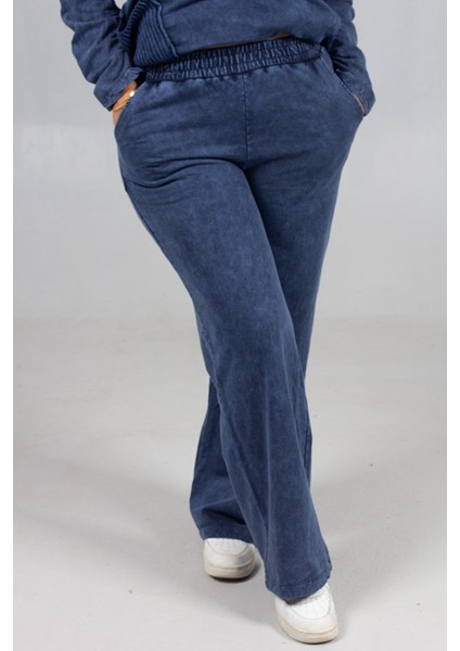 Pamuk Yıkamalı 2 Iplik Penye Degaje Yaka Büyük Beden Lacivert Takım modelleri