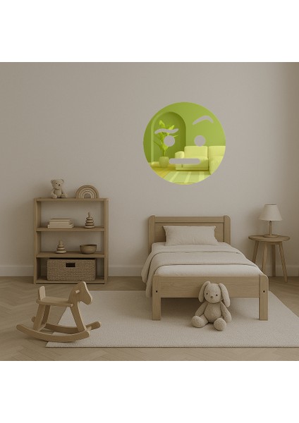 Kaldırılmış Kaşlı Emoji Dekoratif Altın Aynalı Tablo - BRF13114-6021 fırsatları