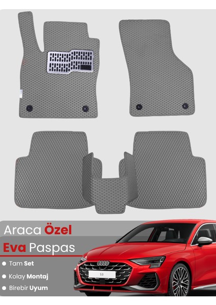 Audi A3 Hatchback (2020-2025) Uyumlu Eva Paspas Tam Set–araca Özel,su Geçirmez,kolay Montaj