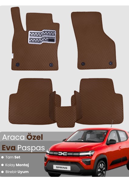 Dacia Spring Elektrikli (2021-2025) Uyumlu Eva Paspas Tam Set–araca Özel,su Geçirmez,kolay Montaj