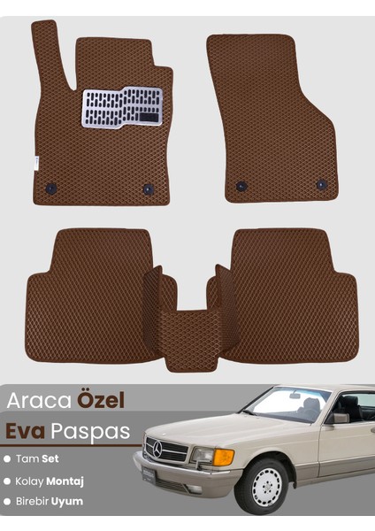 Mercedes Benz Sel (1979-1991) Uyumlu Eva Paspas Tam Set – Araca Özel Tasarım, Su Geçirmez