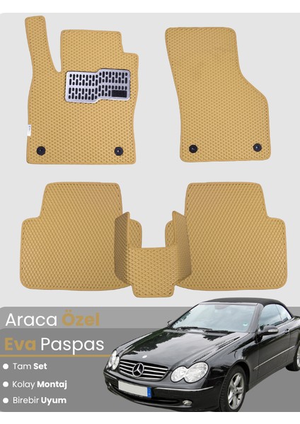 Mercedes Benz Clk Cabrio Coupe (2002-2009) Uyumlu Eva Paspas Tam Set – Araca Özel Tasarım