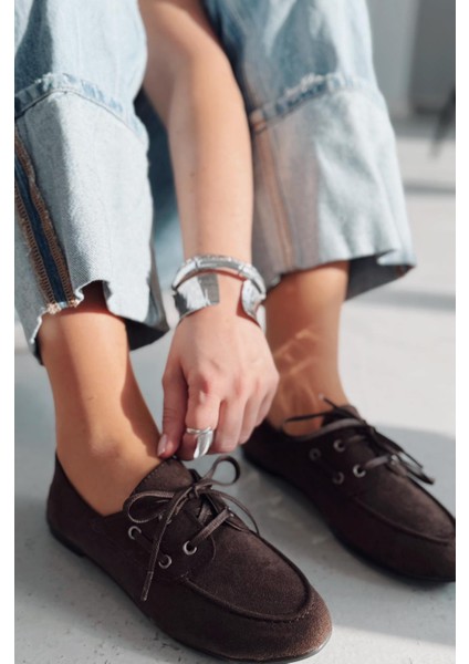 Maltra Kadın Oxford Ayakkabı Acıkahve Süet