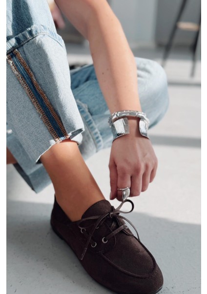 Maltra Kadın Oxford Ayakkabı Acıkahve Süet modelleri