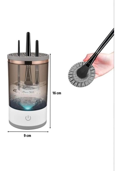 USB Şarjlı Makyaj Fırçası Temizleyici Aparat Hızlı Kurutmalı, Çok Yönlü Fırça Temizleyici modelleri