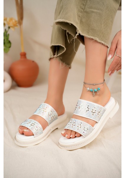 Sharone Anatomik Ortopedik Taşlı Günlük Kadın Terlik modelleri