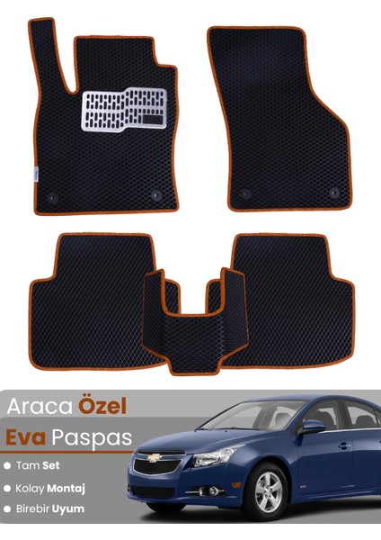Chevrolet Cruze (2008-2014) Uyumlu Eva Paspas Tam Set–araca Özel,su Geçirmez,kolay Montaj