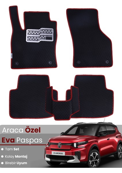 Citroen C3 Aircross (2017-2025) Uyumlu Eva Paspas Tam Set–araca Özel,su Geçirmez,kolay Montaj