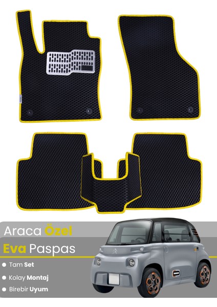 Citroen Ami (2020-2025) Uyumlu Eva Paspas Tam Set–araca Özel,su Geçirmez,kolay Montaj
