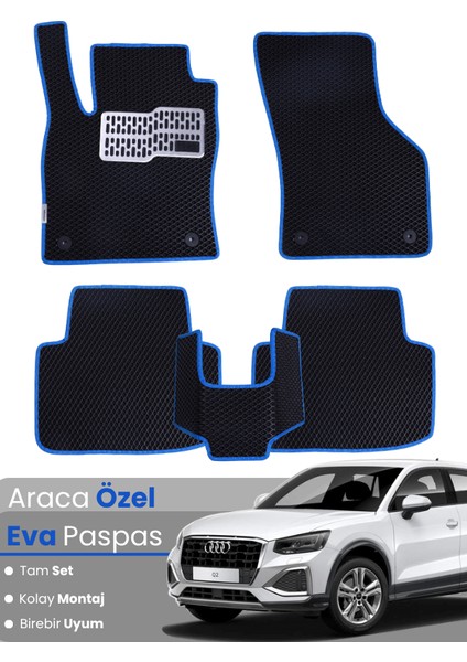 Audi Q2 (2020-2024) Uyumlu Eva Paspas Tam Set–araca Özel,su Geçirmez,hızlı ve Kolay Montaj