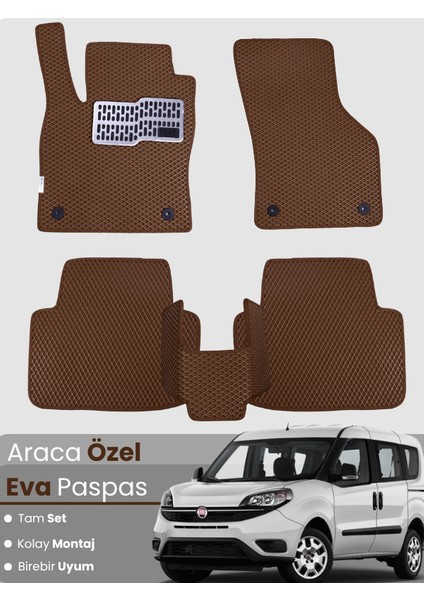 Fiat Doblo (2010-2022) Uyumlu Eva Paspas Tam Set–araca Özel,su Geçirmez,kolay Montaj