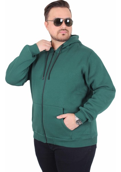 Mocgrande Büyük Beden Unisex Kapüşonlu 3ip Sweat 11701 Neftı fiyatları