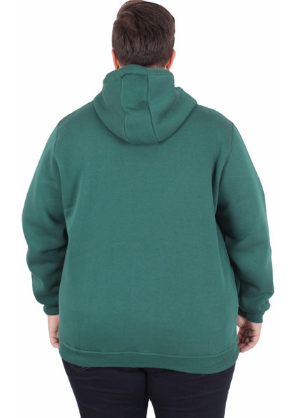 Mocgrande Büyük Beden Unisex Kapüşonlu 3ip Sweat 11701 Neftı modelleri