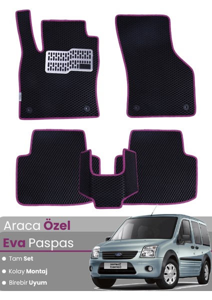 Ford Connect (2002-2013) Uyumlu Eva Paspas Tam Set–araca Özel,su Geçirmez,kolay Montaj