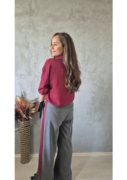 Çizgili Palazzo Pantolon fırsatları