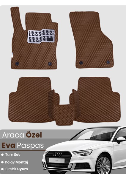 Audi A3 Hatchback (2013-2020) Uyumlu Eva Paspas Tam Set–araca Özel,su Geçirmez,kolay Montaj