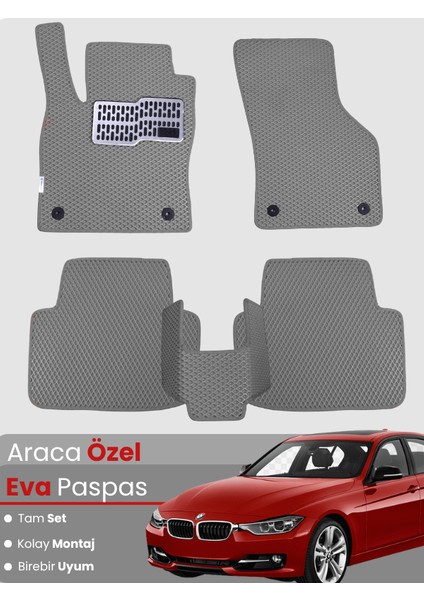 Bmw 3 Serisi F30 Sedan (2012-2019) Uyumlu Eva Paspas Tam Set–araca Özel,su Geçirmez