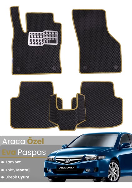 Honda Accord (2002-2007) Uyumlu Eva Paspas Tam Set–araca Özel,su Geçirmez,kolay Montaj