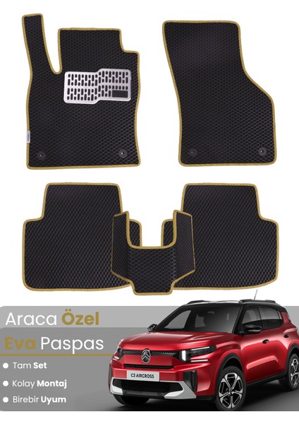Citroen C3 Aircross (2017-2025) Uyumlu Eva Paspas Tam Set–araca Özel,su Geçirmez,kolay Montaj