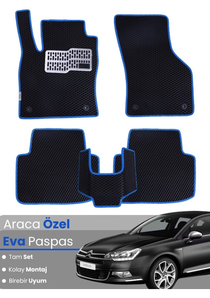 Citroen C5 (2008-2017) Uyumlu Eva Paspas Tam Set–araca Özel,su Geçirmez,hızlı ve Kolay Montaj