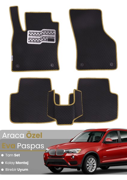 Bmw X3 E83 (2003-2010) Uyumlu Eva Paspas Tam Set–araca Özel,su Geçirmez,hızlı ve Kolay Montaj