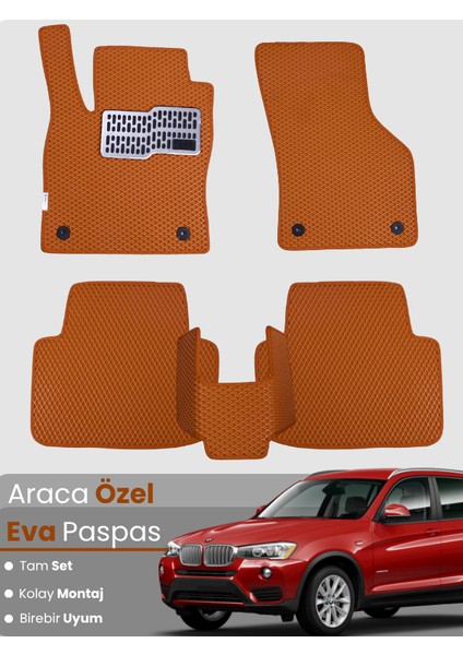 Bmw X3 E83 (2003-2010) Uyumlu Eva Paspas Tam Set–araca Özel,su Geçirmez,hızlı ve Kolay Montaj