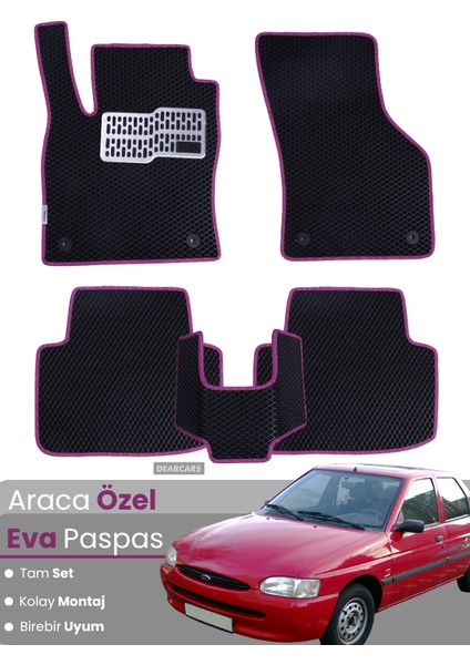 Ford Escort (1990-1998) Uyumlu Eva Paspas Tam Set–araca Özel,su Geçirmez,kolay Montaj