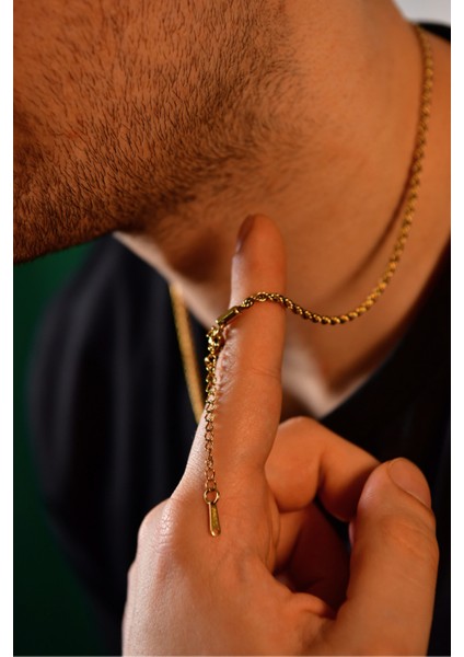 Burgu Model Unisex Çelik Zincir Kolye 3 mm modelleri