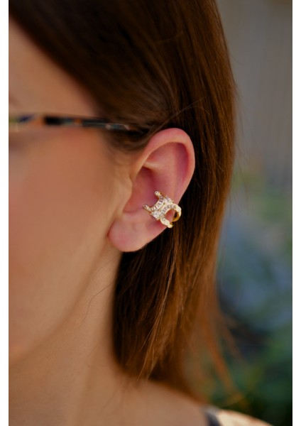 Baget Taşlı Hilal Model/at Nalı Earcuff fırsatları