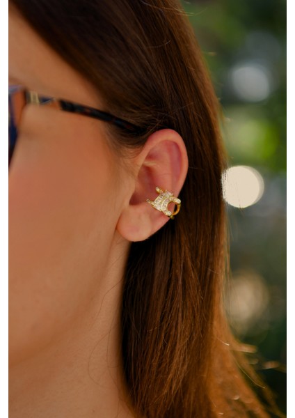 Baget Taşlı Hilal Model/at Nalı Earcuff indirimleri