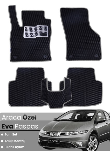 Honda Civic Euro Hatchback (2003-2005) Uyumlu Eva Paspas Tam Set–araca Özel Tasarım