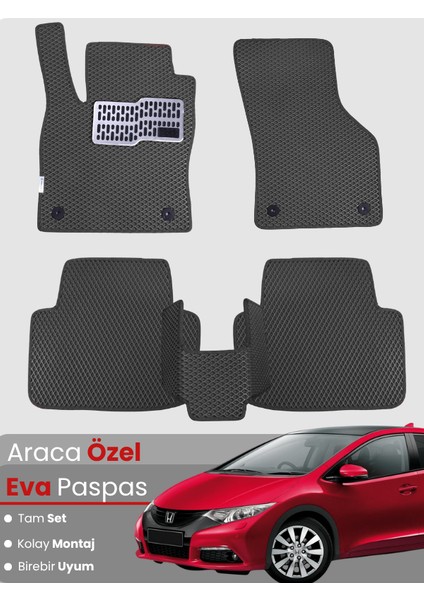 Honda Civic Fb/fg Hatchback (2012-2015) Uyumlu Eva Paspas Tam Set–araca Özel Tasarım