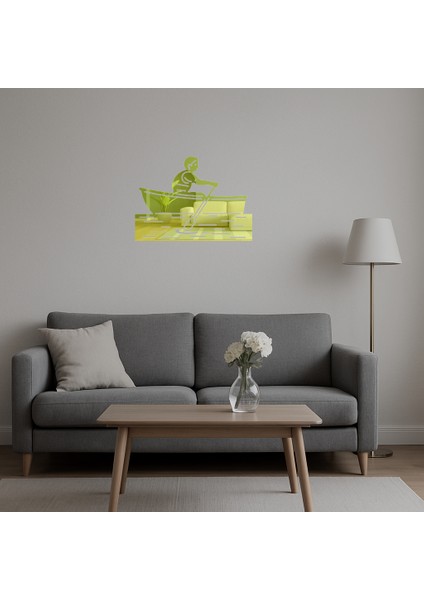 Kürek Çeken Emoji Dekoratif Altın Aynalı Tablo - BRF17481-3831 indirimleri