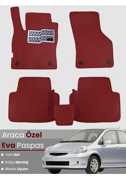 Honda Jazz Hatchback (2002-2008) Uyumlu Eva Paspas Tam Set–araca Özel,kolay Montaj