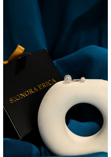 Zirkon Taşlı Disko Topu Model Göbek Piercing