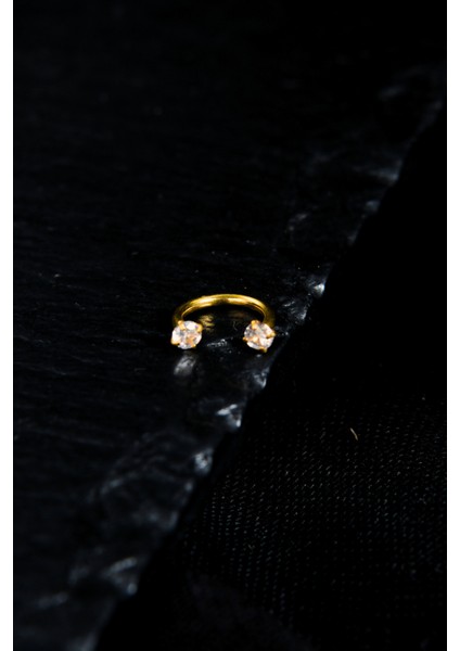 Iki Ucu Yuvarlak Içine Giren Taşlı Hem Tragus Hem Kıkırdak Piercing fiyatları