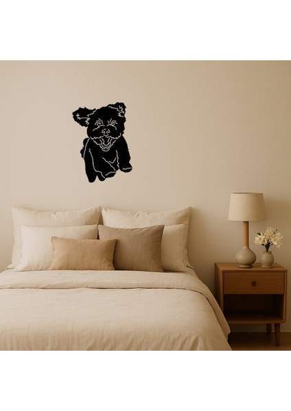 Mdf Küçük Köpek Yüzü Duvar Dekoru - BRF18409-2322