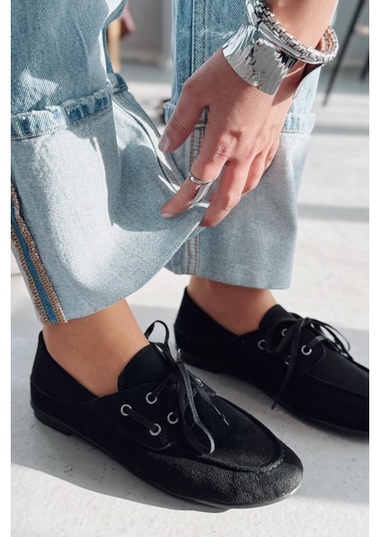 Maltra Kadın Oxford Ayakkabı Siyah Süet fiyatları