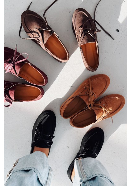 Maltra Kadın Oxford Ayakkabı Siyah Süet fırsatları