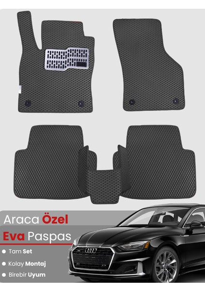 Audi A5 (2016-2025) Uyumlu Eva Paspas Tam Set–araca Özel,su Geçirmez,hızlı ve Kolay Montaj