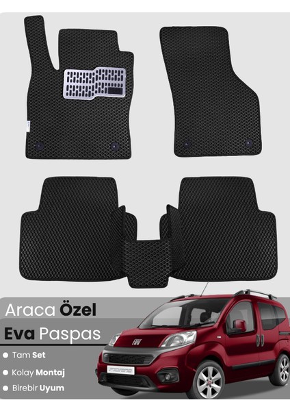 Fiat Fiorino Koltuklu (2007-2021) Uyumlu Eva Paspas Tam Set–araca Özel,su Geçirmez