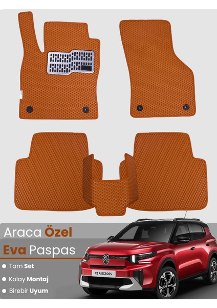 Citroen C3 Aircross (2017-2025) Uyumlu Eva Paspas Tam Set–araca Özel,su Geçirmez,kolay Montaj