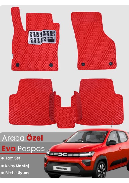 Dacia Spring Elektrikli (2021-2025) Uyumlu Eva Paspas Tam Set–araca Özel,su Geçirmez,kolay Montaj