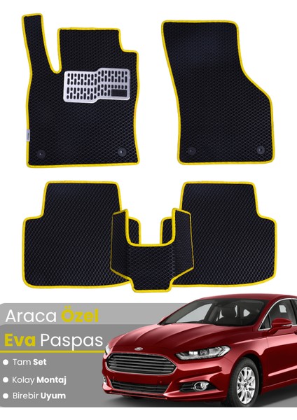 Ford Mondeo (2015-2022) Uyumlu Eva Paspas Tam Set–araca Özel,su Geçirmez,kolay Montaj