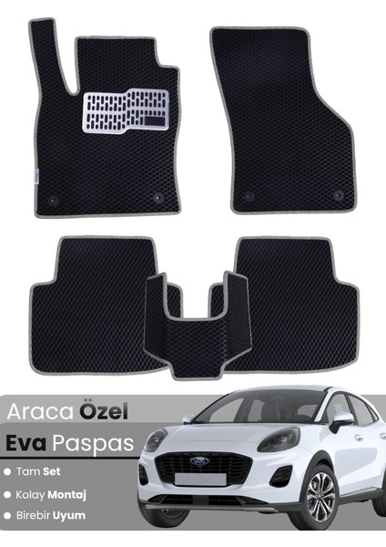 Ford Puma (2020-2024) Uyumlu Eva Paspas Tam Set–araca Özel,su Geçirmez,kolay Montaj