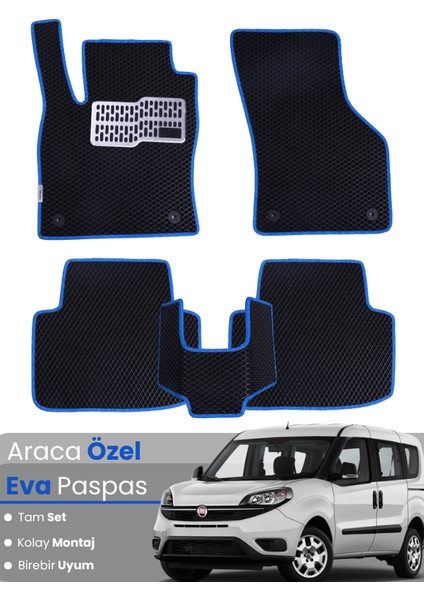 Fiat Doblo (2010-2022) Uyumlu Eva Paspas Tam Set–araca Özel,su Geçirmez,kolay Montaj